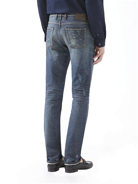 gucci skinny jeans mens|Gucci jeans men sale.